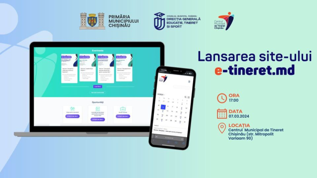 Lansarea paginii web cu resurse informaționale destinate tinerilor din capitală